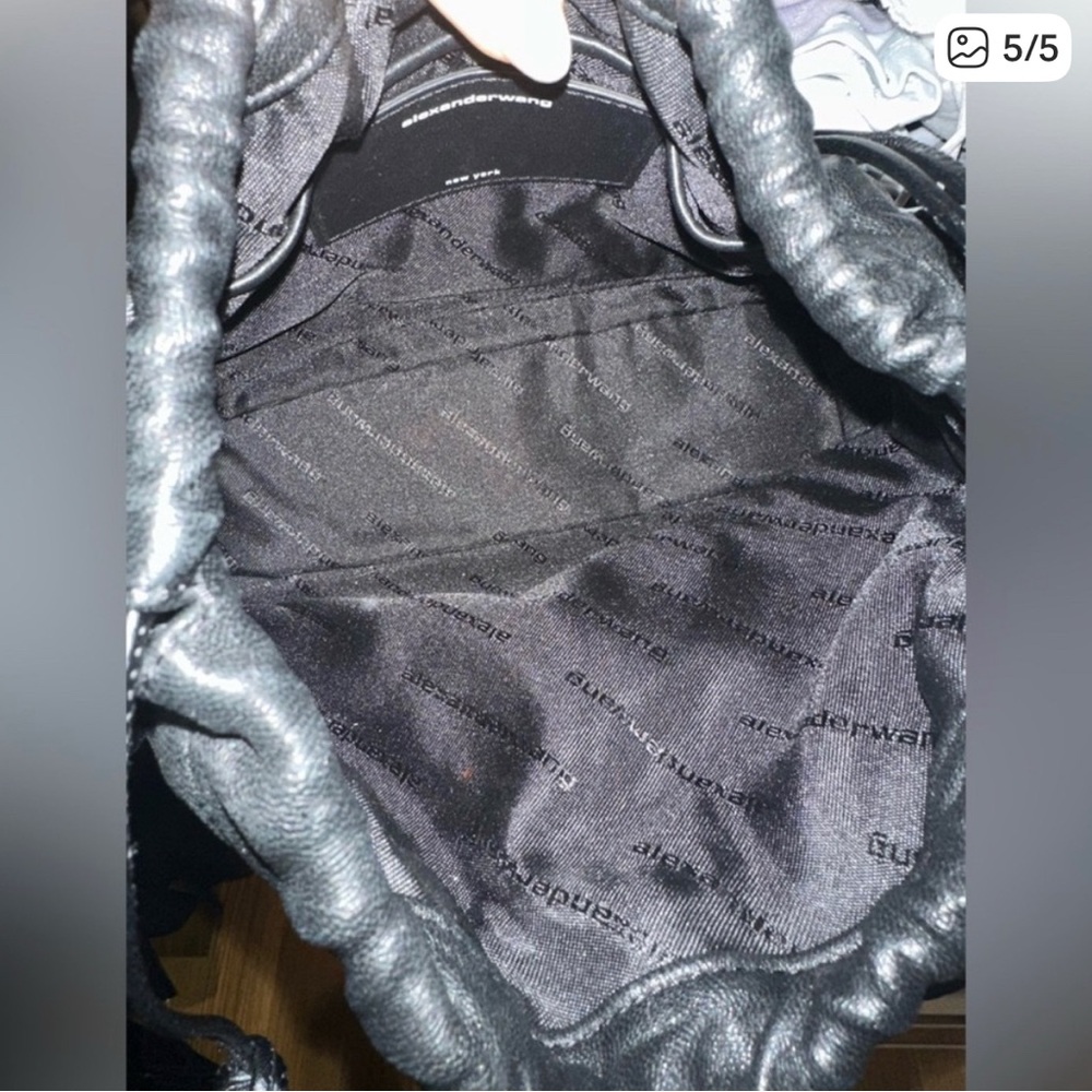 Alexander Wang Black Drawstring Shoulder Bag - image 4